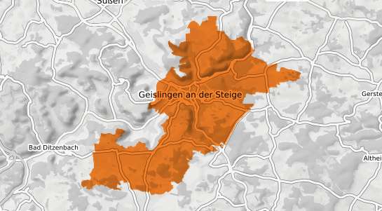 Mietspiegelkarte Geislingen an der Steige